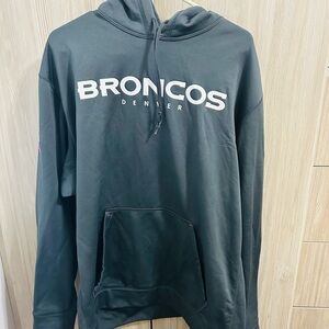 NFL Denver Broncos Black Hoodie with White Chest Logo XXL